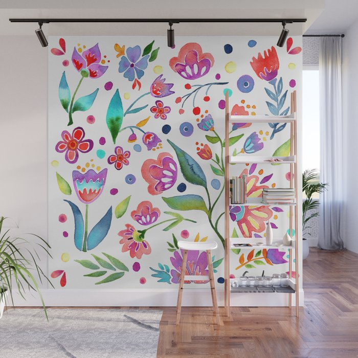 Maximum Folk Florals Wall Mural
