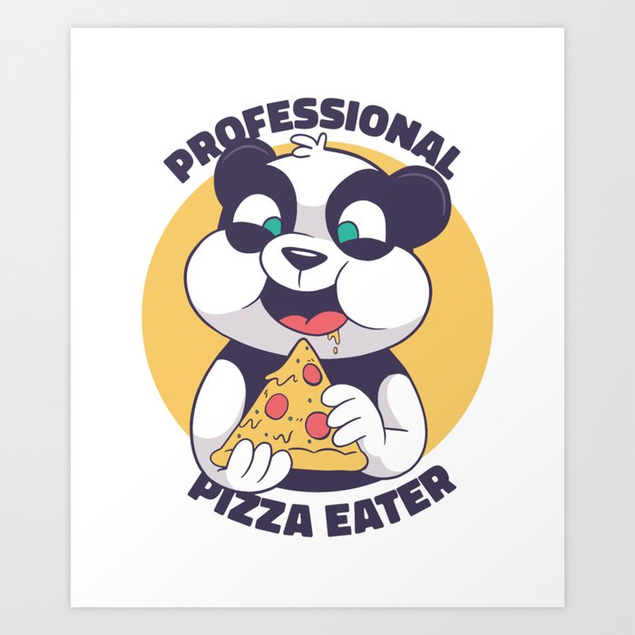 Pizza Panda Unisex T-Shirt Tee Top, Pizza Lover, Pizza Fan, Pizza Gift,Panda Lover Gift, Panda Shirt, Panda Gift Art Print