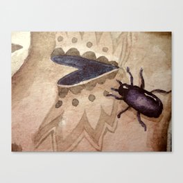 Bug On A FAce Canvas Print