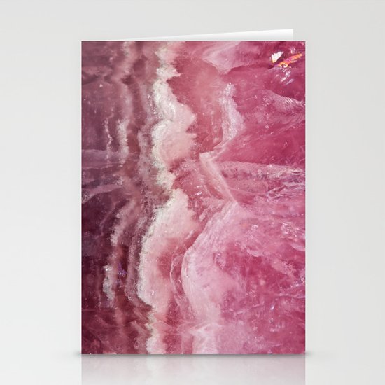 Rosey Rose Quartz Crystal Stationery Cards By Thequarry Society6