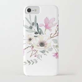 Floral bouquet in white iPhone Case