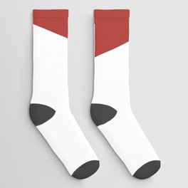 v (Maroon & White Letter) Socks