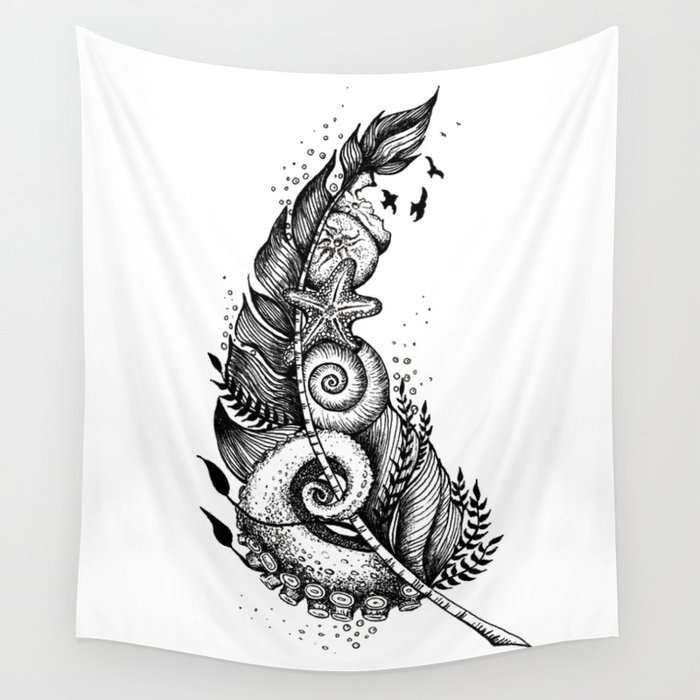 Sea Feather Wall Tapestry