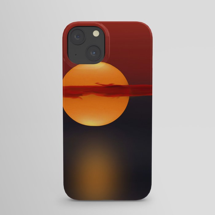 Sun on Red and Blue iPhone Case