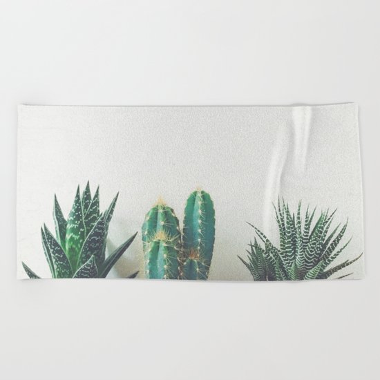 Cactus & Succulents II Beach Towel