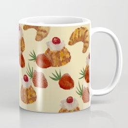 Strawberries, Cakes, and Croissants - Super Cute Mug