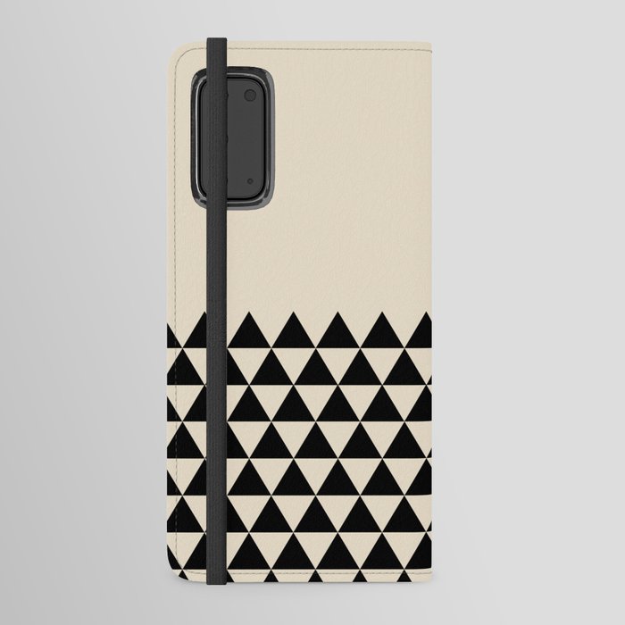 Triangles 3 pattern black  Android Wallet Case