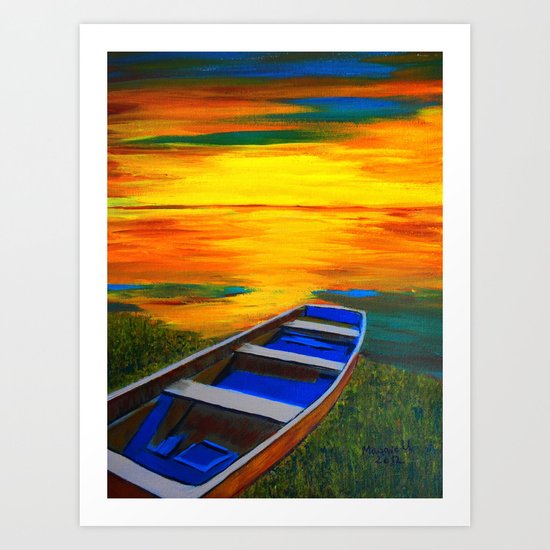 Rusty old boat Art Print