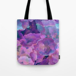 Purple, teal and blue abstract watercolor clouds Tote Bag
