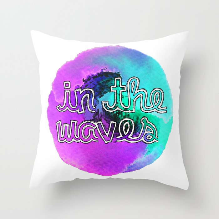 In The Waves Throw Pillow