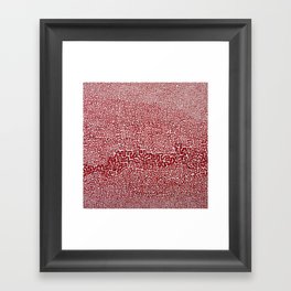 One Line Red Landscape Framed Art Print