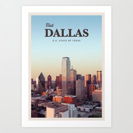 Visit Dallas Art Print