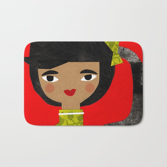 BLACK PONY TAIL Bath Mat