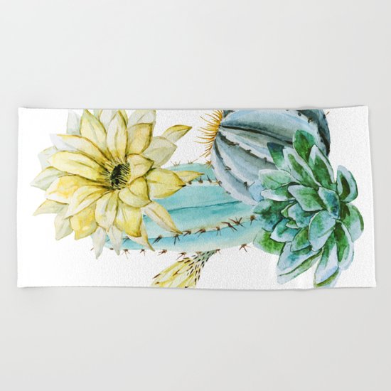 Cactus 02 Beach Towel
