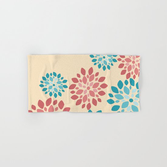 Flower Flurries Beige Hand & Bath Towel