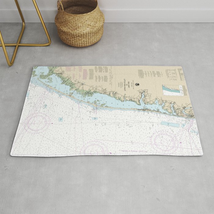 Sea Girt to Little Egg Inlet New Jersey Nautical Chart 12323 Rug