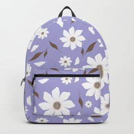 Flowers and leafs purple Backpack