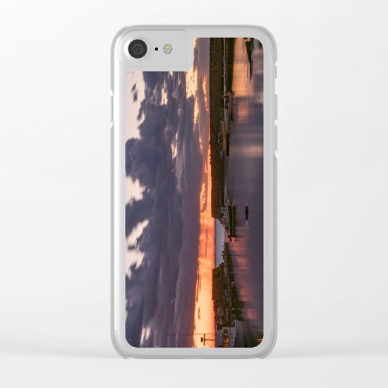 Rainy Lanescove Sunset Clear iPhone Case