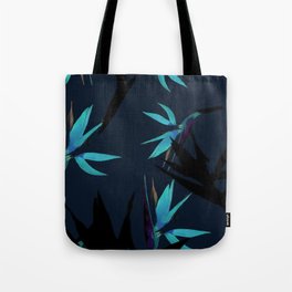 Fall print in navy and bright blue (also available in forest green and mustard) Tote Bag