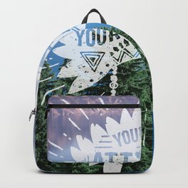 Your Vibe Attracts Your Tribe - Crater Lake Backpack | Photo, Typography, Drawing, Wilderness, Abstract, Createrlake, Motivational, Graphicdesign, Quotes, Quote 