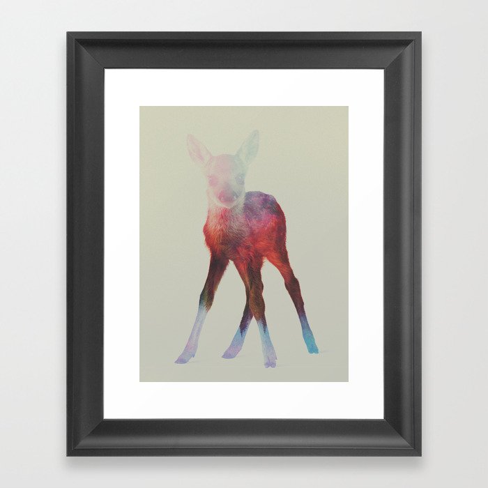 Deer Fawn Framed Art Print