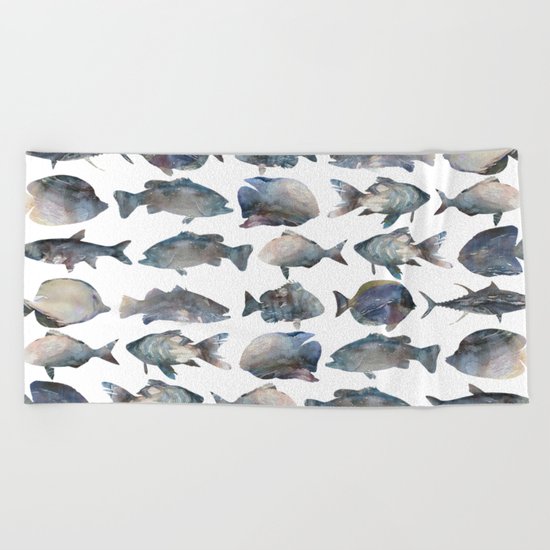 Fish Pattern Beach Towel