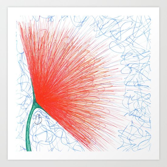 Puff Flower Art Print