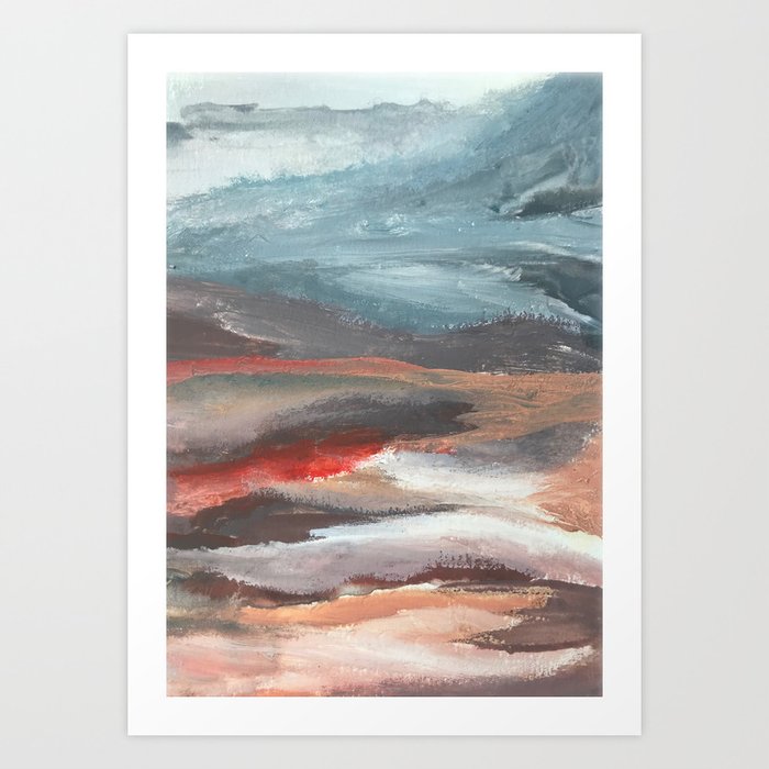 Serenity [2]: an acrylic piece in both warm and cool colors by Alyssa Hamilton Art Art Print