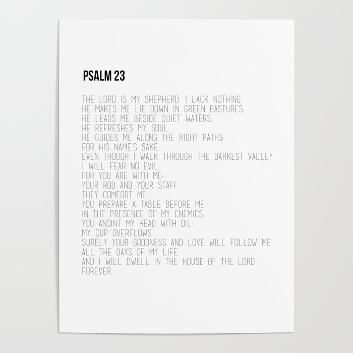 Psalm 23 #minimalist Poster