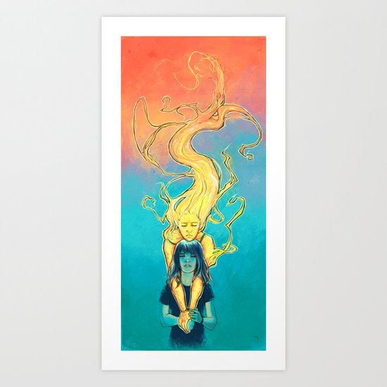 Don't try to please the dragon Art Print