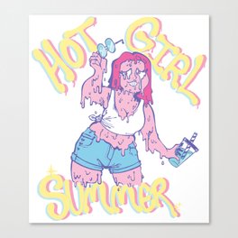 Hot Girl Summer (Slime) Canvas Print