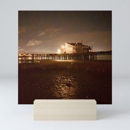 Nighttime Beach Photograph Mini Art Print