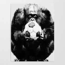 Soccer Chimp Poster