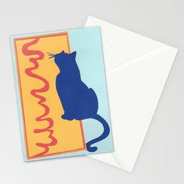 Blue Cat Wonders Stationery Card