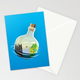 Message in a bottle Stationery Card