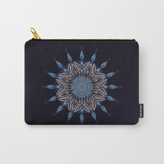 Sphinx Moth Pattern In Blue Carry-All Pouch