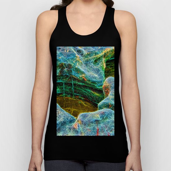 Abstract rocks with barnacles and rock pool Unisex Tank Top
