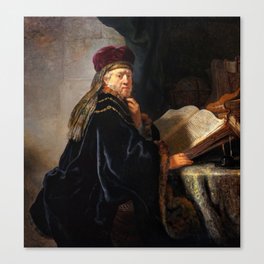 Scholar in His Study, 1634 by Rembrandt  Canvas Print