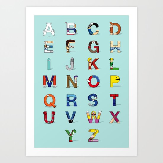 VGC alphabet Art Print