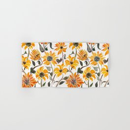 Sunflower Watercolor – Yellow & Black Palette Hand & Bath Towel