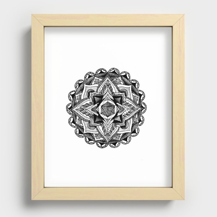 Mandala Circles Recessed Framed Print