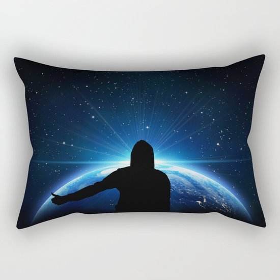 Space hitchhiking Rectangular Pillow