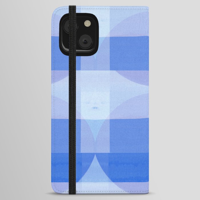 A Touch Of Indigo - Soft Geometric Minimalist Blue iPhone Wallet Case