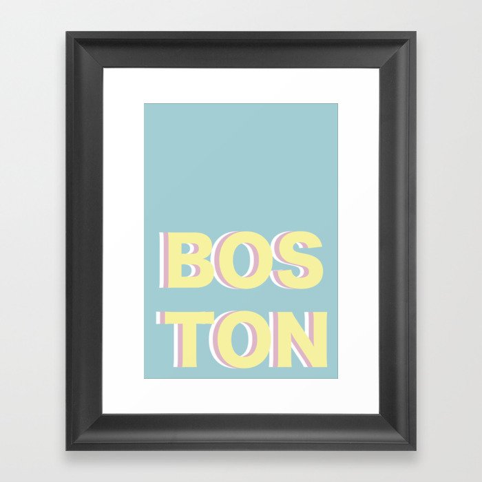 Boston Graphic  Framed Art Print