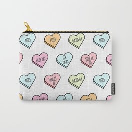 Sassy Valentines Candy Heart Pattern Carry-All Pouch
