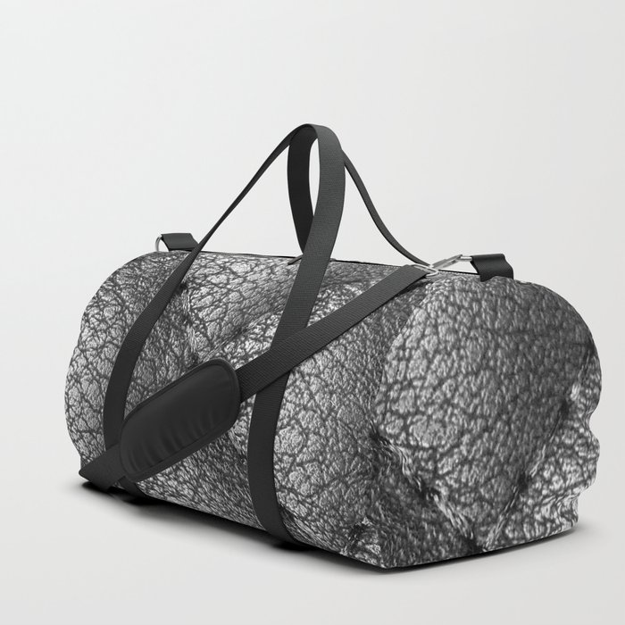 Gray Leather Pattern Duffle Bag By, Duffle Bag Leather Pattern
