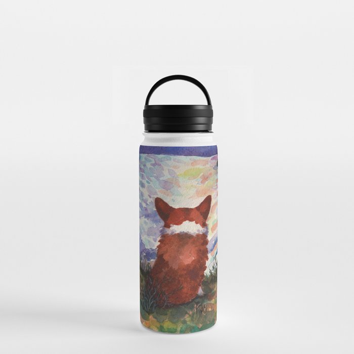 Corgi - sunset adorer Water Bottle