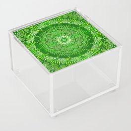 Bright Grass Green Mandala Acrylic Box