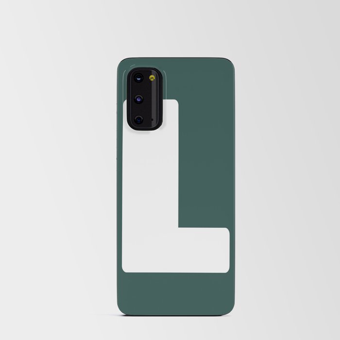 L (White & Dark Green Letter) Android Card Case
