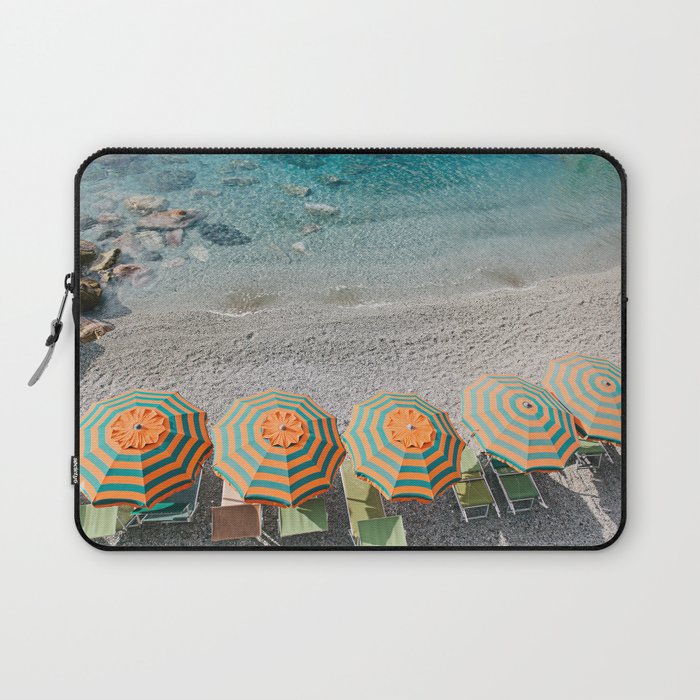 Umbrellas on the beach Laptop Sleeve